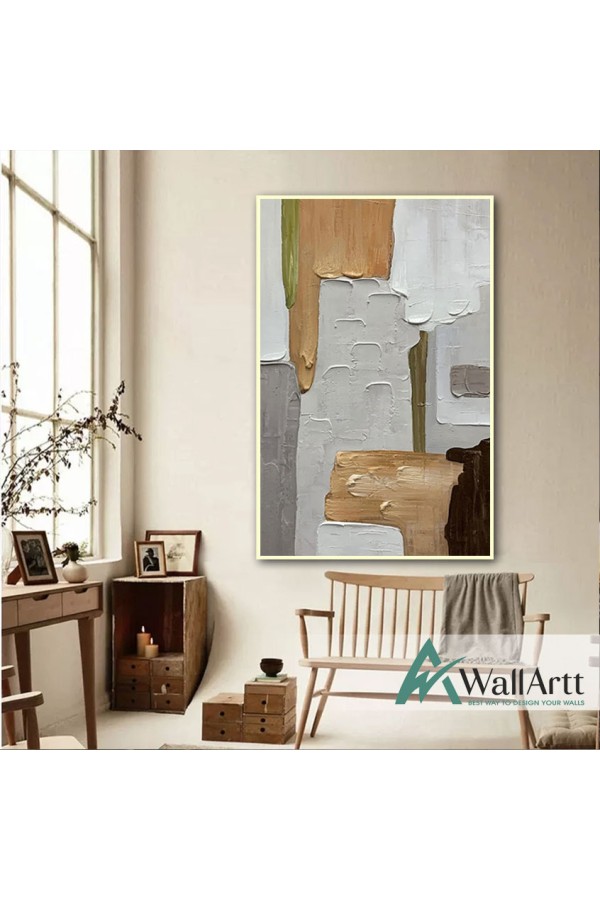 Flowing Colors Abstract 3d Heavy Textured Partial Oil Painting